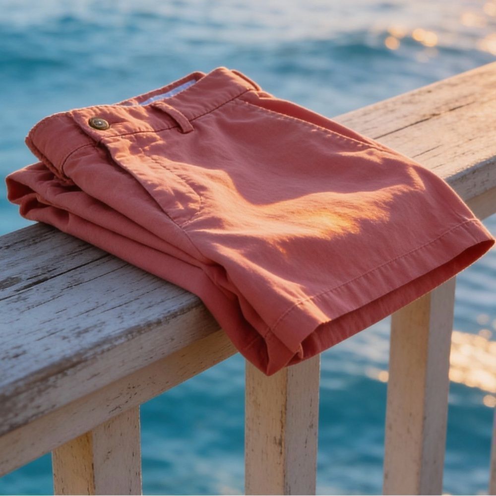 Peter Millar men’s flat front shorts size 35 pink red